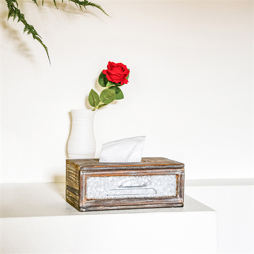 Wooden Tissue Box Holder | Rectangle Paper Facial Tissue Box Cover Holder